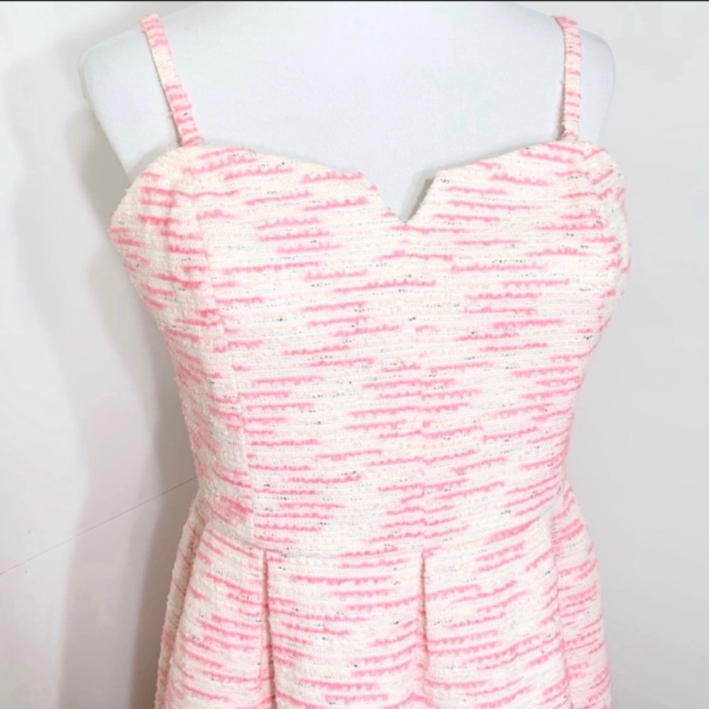 SOLD-Anthropologie Metallic Tweed Strapless Dress - Picture 3 of 9